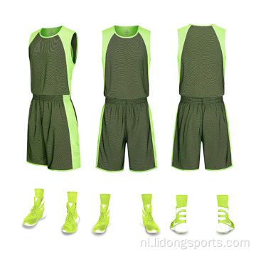 Beste kwaliteit aangepaste basketbal jersey set groothandel